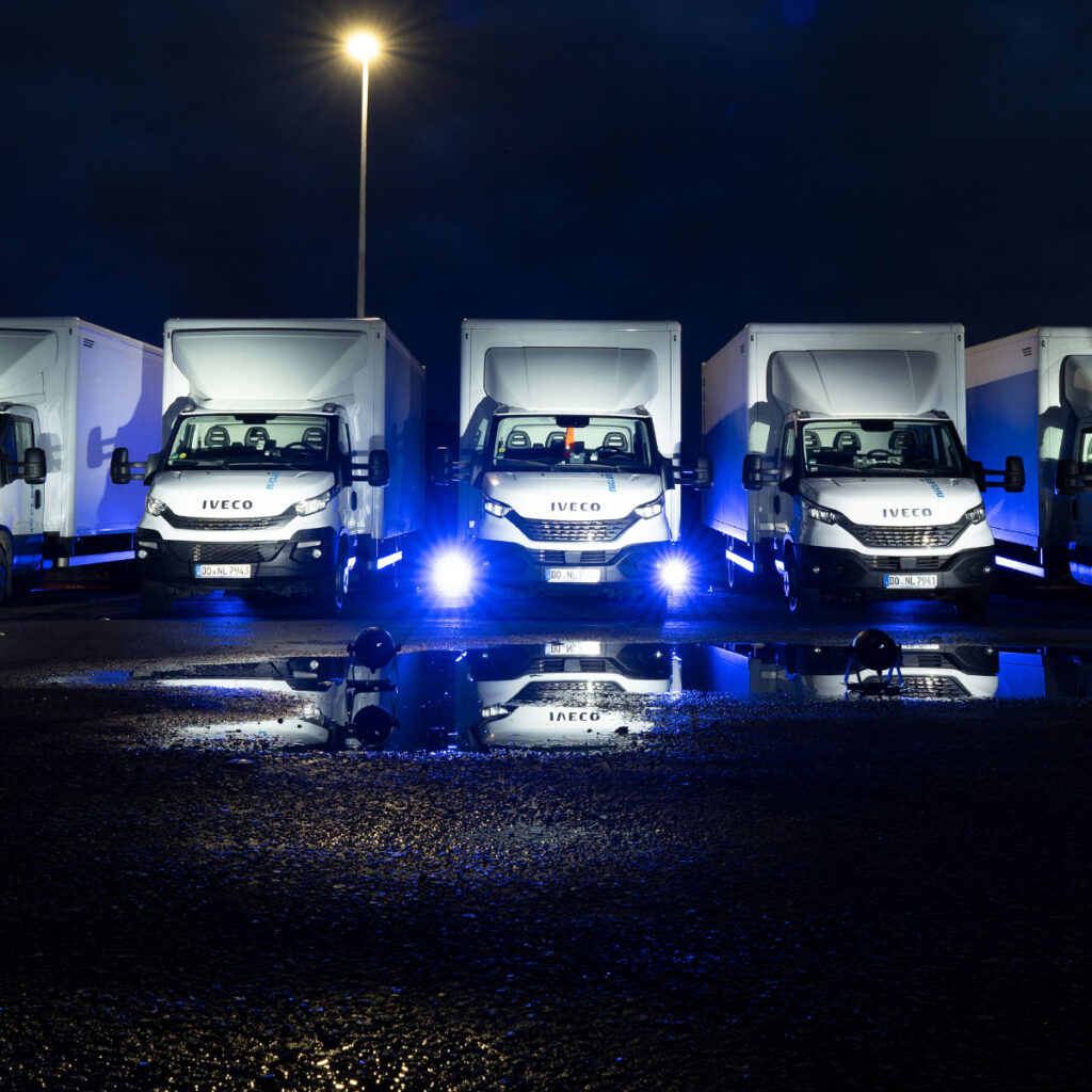 Mehrere Trucks Nacht