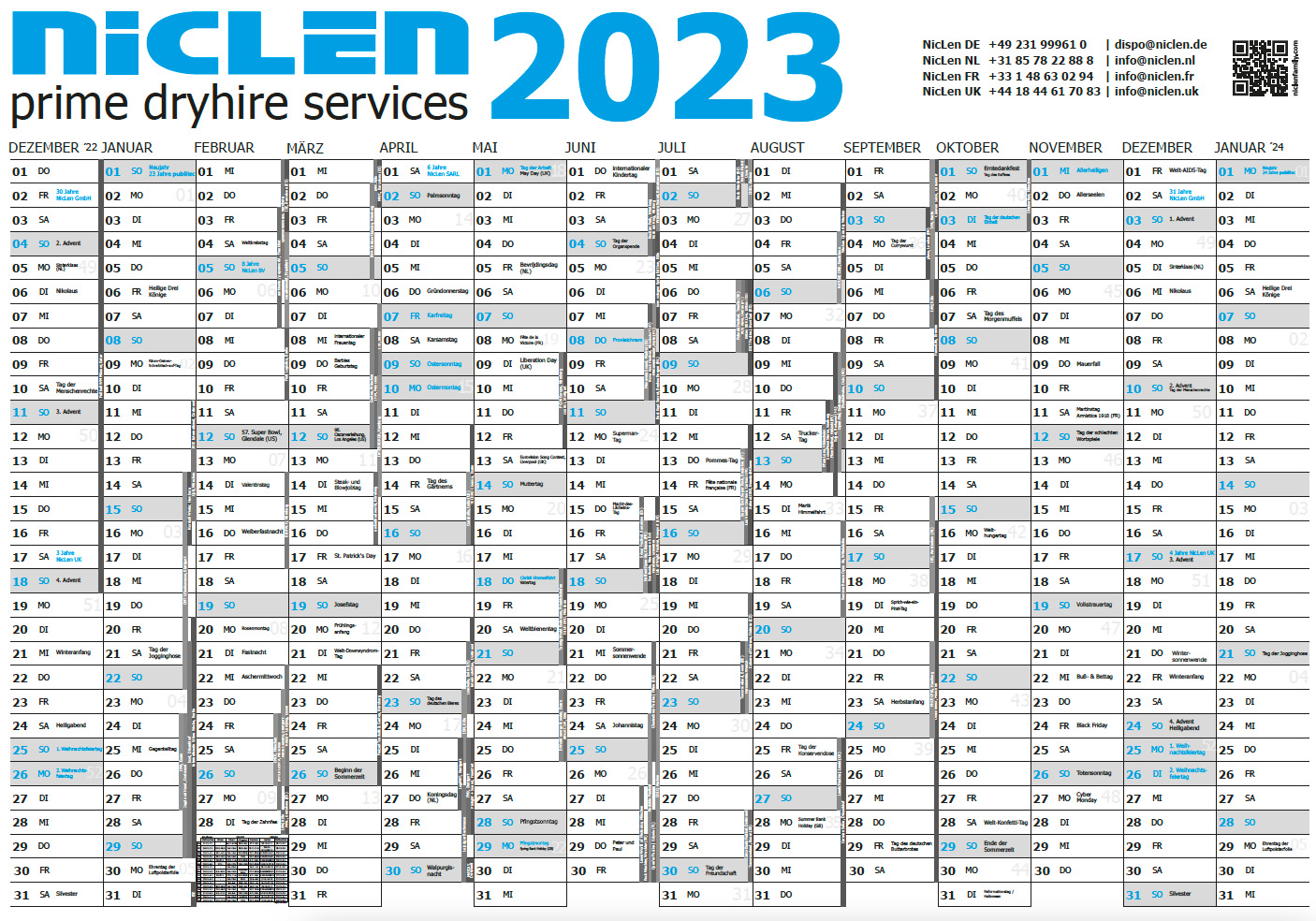 Jahreskalender niclen 2023